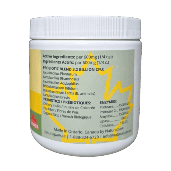 Naturalpaw Good Digestion probiotics prebiotics and digestive enzymes for dogs and cats.