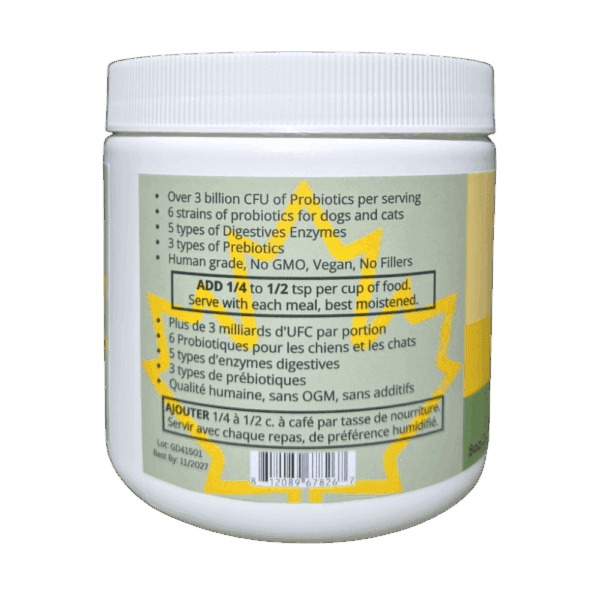 Naturalpaw Good Digestion probiotics prebiotics and digestive enzymes for dogs and cats.
