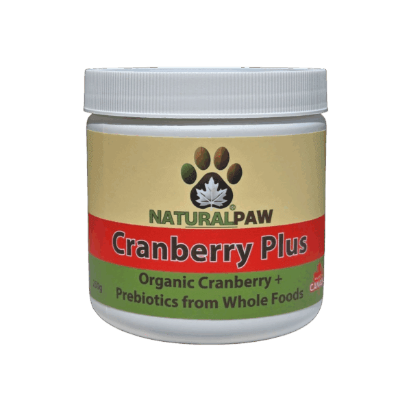 Naturalpaw Cranberry Plus prebiotics for pets, Canadian made