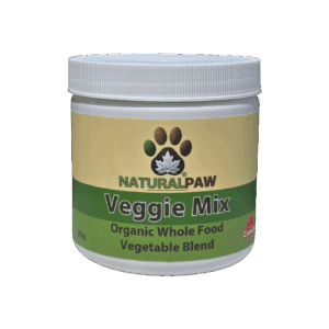 Naturalpaw Veggie Mix Organic whole food vegetable blend for pets.